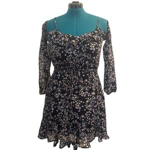 Francesca's Collection Floral Mini Dress with Cold Shoulder - NWT